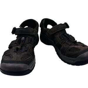 Teva Brown Omnium 2 Leather Outdoor Hybrid Rugged Fisherman Sandals Men's 11.5